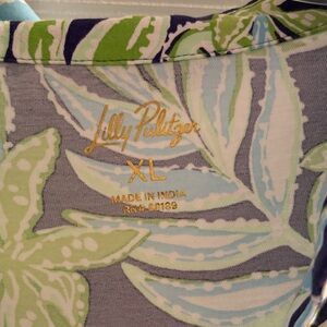 Lilly Pulitzer Tropical Leaf Print Blouse